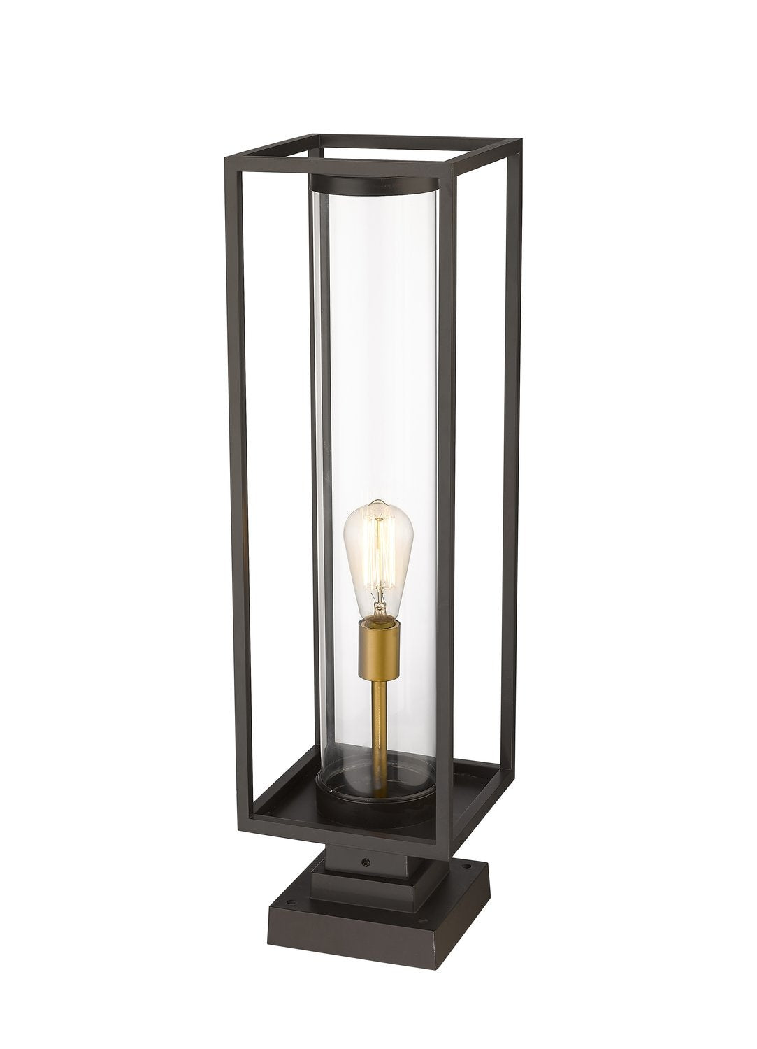 Z-LITE DUNBROCH OUTDOOR PIER MOUNTED FIXTURE | 584PHBS-SQPM-DBZ - Post