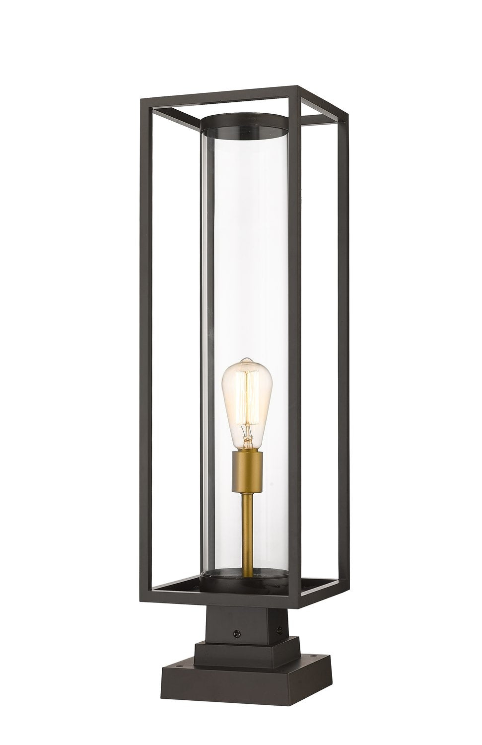 Z-LITE DUNBROCH OUTDOOR PIER MOUNTED FIXTURE | 584PHBS-SQPM-DBZ - Post