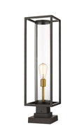 Z-LITE DUNBROCH OUTDOOR PIER MOUNTED FIXTURE | 584PHBS-SQPM-DBZ - Post
