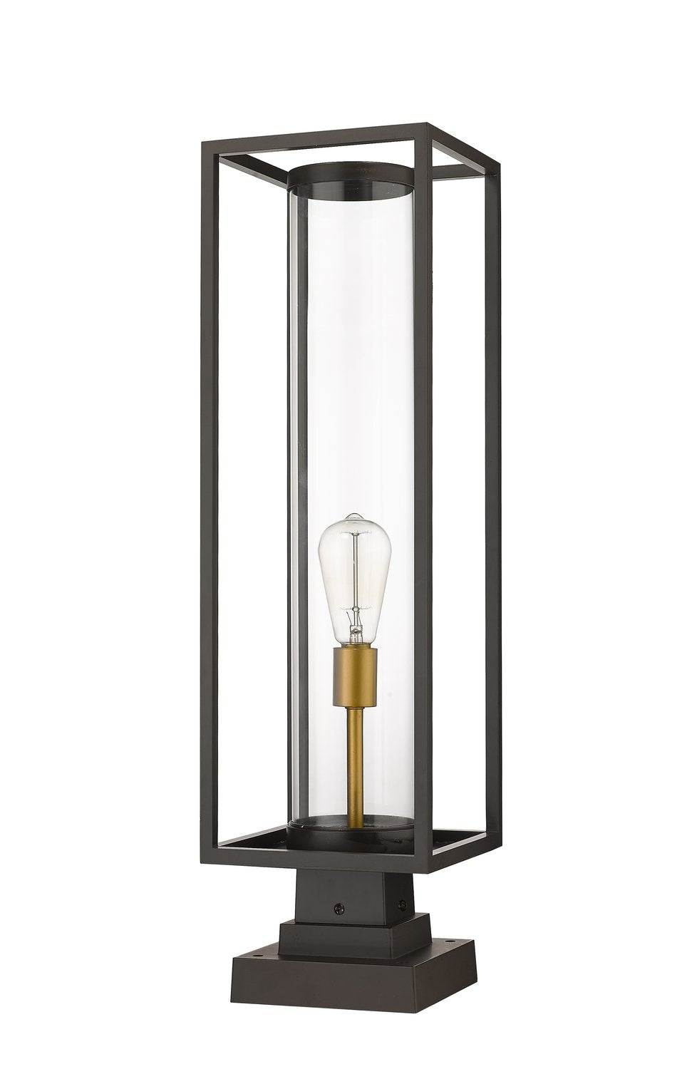 Z-LITE DUNBROCH OUTDOOR PIER MOUNTED FIXTURE | 584PHBS-SQPM-DBZ - Post