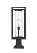 Z-LITE DUNBROCH OUTDOOR PIER MOUNTED FIXTURE | 584PHMR-533PM-BK - Post
