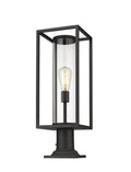 Z-LITE DUNBROCH OUTDOOR PIER MOUNTED FIXTURE | 584PHMR-533PM-BK - Post