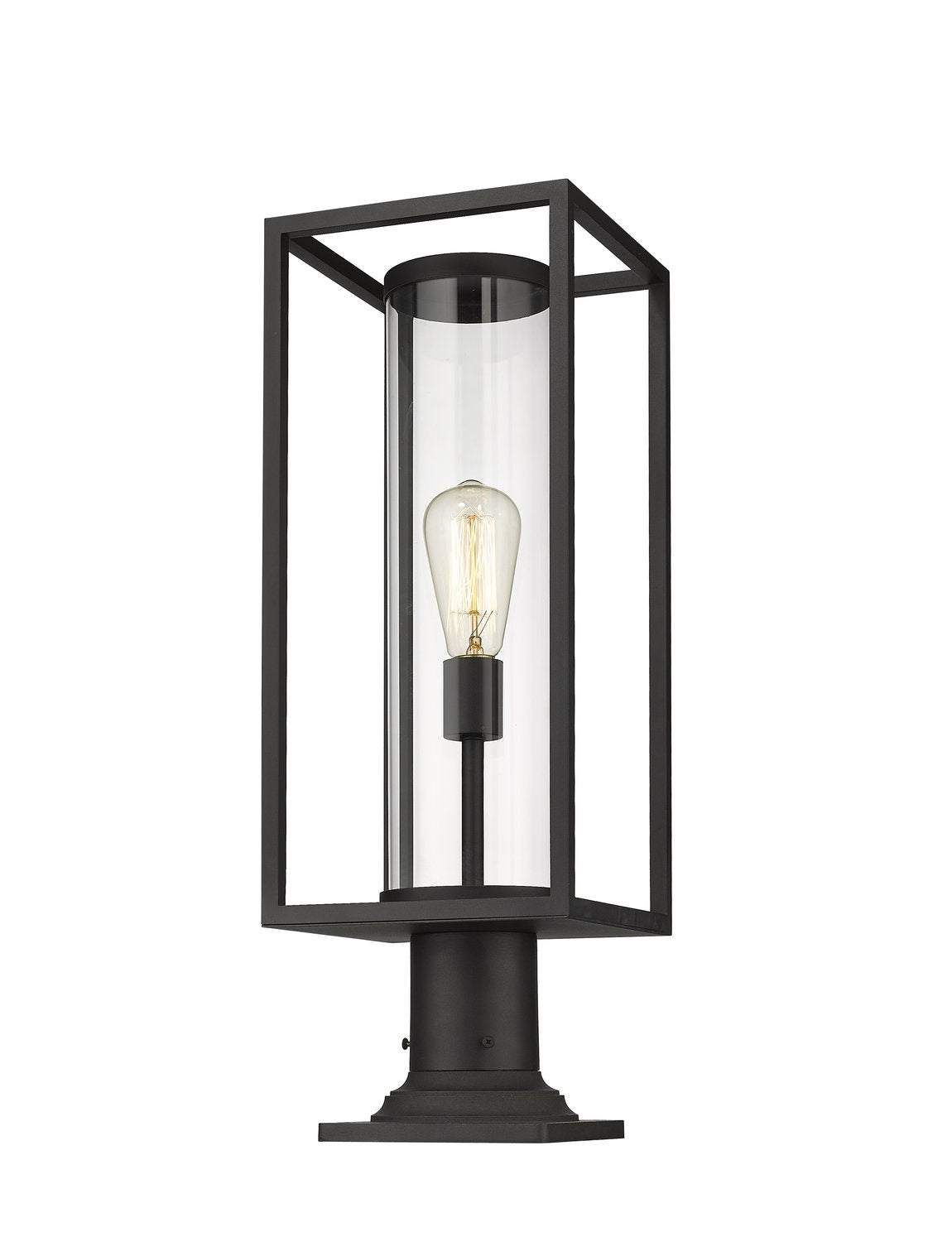 Z-LITE DUNBROCH OUTDOOR PIER MOUNTED FIXTURE | 584PHMR-533PM-BK - Post