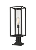 Z-LITE DUNBROCH OUTDOOR PIER MOUNTED FIXTURE | 584PHMR-533PM-BK - Post