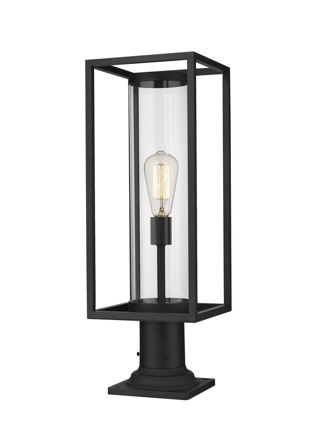 Z-LITE DUNBROCH OUTDOOR PIER MOUNTED FIXTURE | 584PHMR-533PM-BK - Post