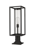 Z-LITE DUNBROCH OUTDOOR PIER MOUNTED FIXTURE | 584PHMR-533PM-BK - Post