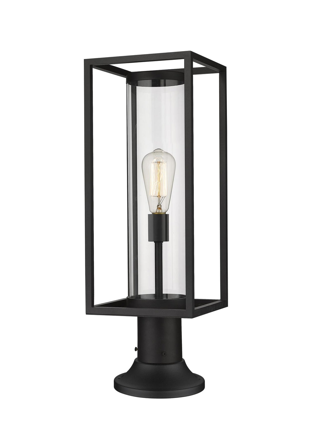 Z-LITE DUNBROCH OUTDOOR PIER MOUNTED FIXTURE | 584PHMR-553PM-BK - Post