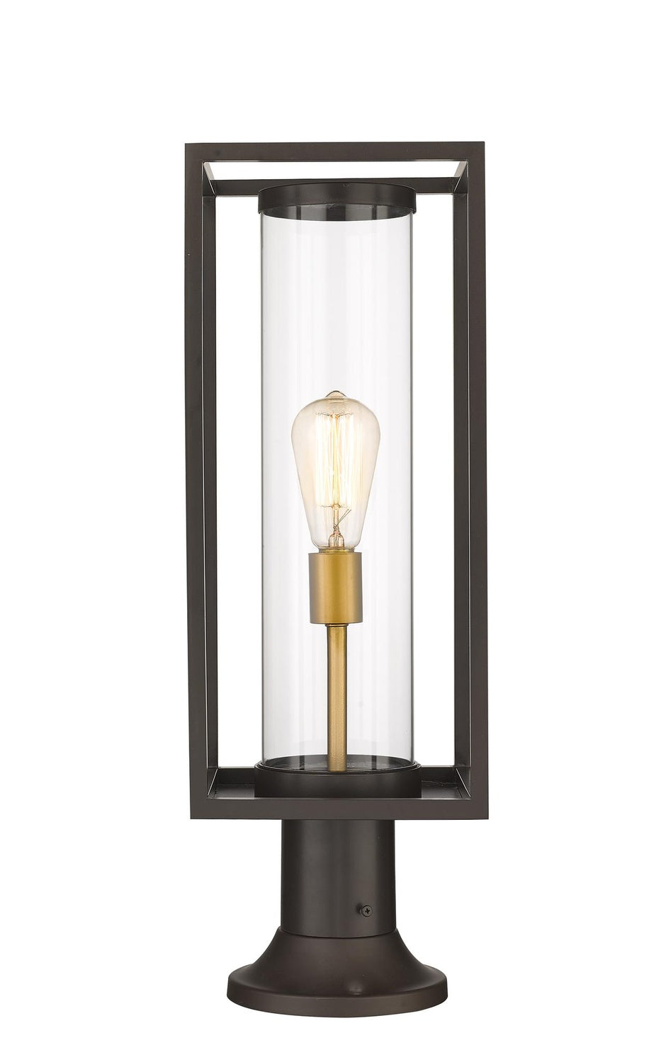 Z-LITE DUNBROCH OUTDOOR PIER MOUNTED FIXTURE | 584PHMR-553PM-DBZ - Post