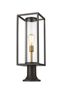 Z-LITE DUNBROCH OUTDOOR PIER MOUNTED FIXTURE | 584PHMR-553PM-DBZ - Post