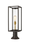 Z-LITE DUNBROCH OUTDOOR PIER MOUNTED FIXTURE | 584PHMR-553PM-DBZ - Post