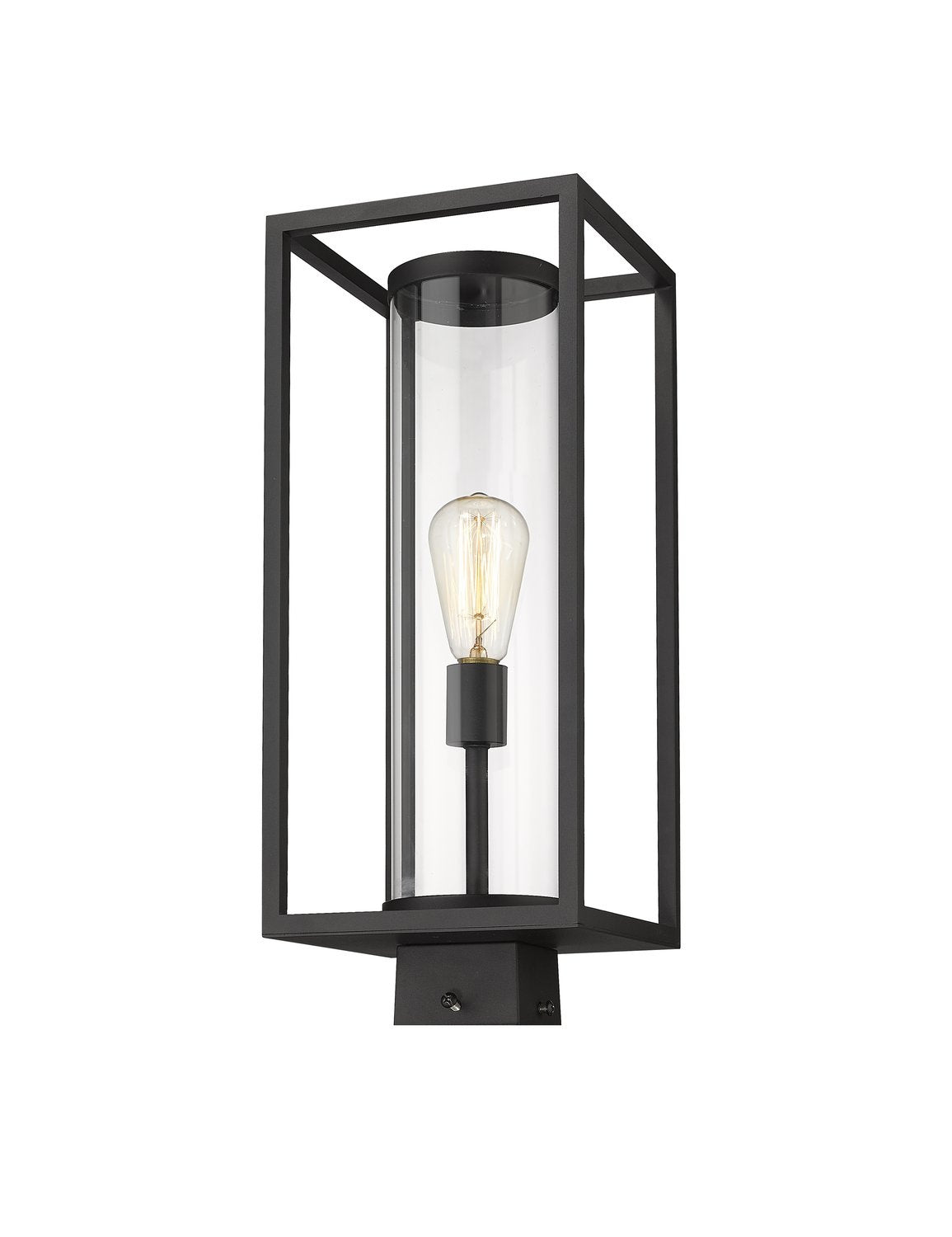 Z-LITE DUNBROCH OUTDOOR POST MOUNT FIXTURE | 584PHMS-BK - Post