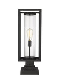 Z-LITE DUNBROCH OUTDOOR PIER MOUNTED FIXTURE | 584PHMS-SQPM-BK - Post