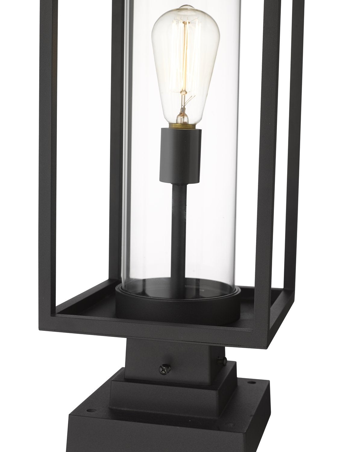 Z-LITE DUNBROCH OUTDOOR PIER MOUNTED FIXTURE | 584PHMS-SQPM-BK - Post