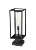 Z-LITE DUNBROCH OUTDOOR PIER MOUNTED FIXTURE | 584PHMS-SQPM-BK - Post