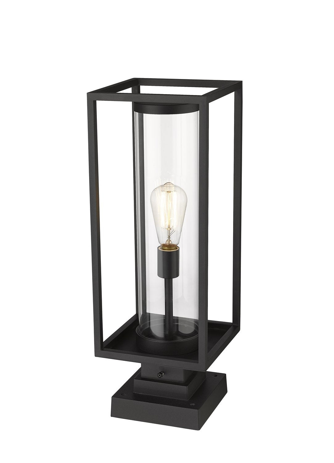 Z-LITE DUNBROCH OUTDOOR PIER MOUNTED FIXTURE | 584PHMS-SQPM-BK - Post