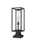 Z-LITE DUNBROCH OUTDOOR PIER MOUNTED FIXTURE | 584PHMS-SQPM-BK - Post