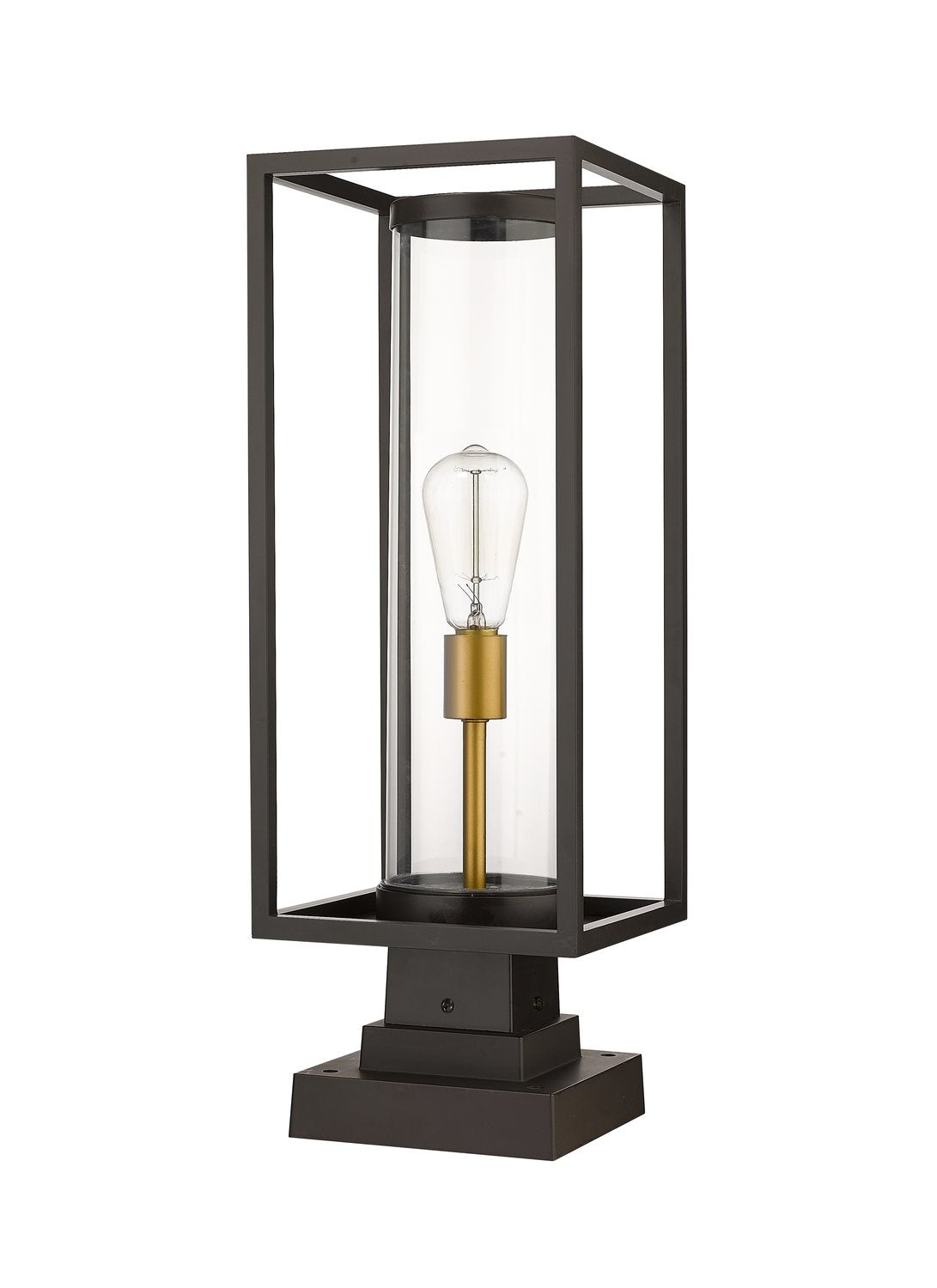 Z-LITE DUNBROCH OUTDOOR PIER MOUNTED FIXTURE | 584PHMS-SQPM-DBZ - Post