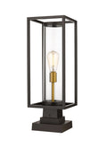 Z-LITE DUNBROCH OUTDOOR PIER MOUNTED FIXTURE | 584PHMS-SQPM-DBZ - Post