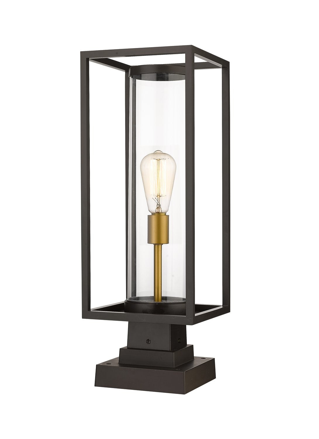Z-LITE DUNBROCH OUTDOOR PIER MOUNTED FIXTURE | 584PHMS-SQPM-DBZ - Post