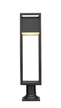 Z-LITE BARWICK OUTDOOR PIER MOUNTED FIXTURE | 585PHBR-533PM-BK-LED - Post