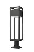 Z-LITE BARWICK OUTDOOR PIER MOUNTED FIXTURE | 585PHBR-533PM-BK-LED - Post
