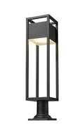 Z-LITE BARWICK OUTDOOR PIER MOUNTED FIXTURE | 585PHBR-533PM-BK-LED - Post