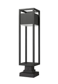 Z-LITE BARWICK OUTDOOR PIER MOUNTED FIXTURE | 585PHBS-SQPM-BK-LED - Post