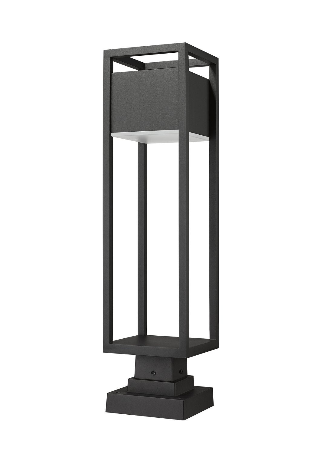 Z-LITE BARWICK OUTDOOR PIER MOUNTED FIXTURE | 585PHBS-SQPM-BK-LED - Post