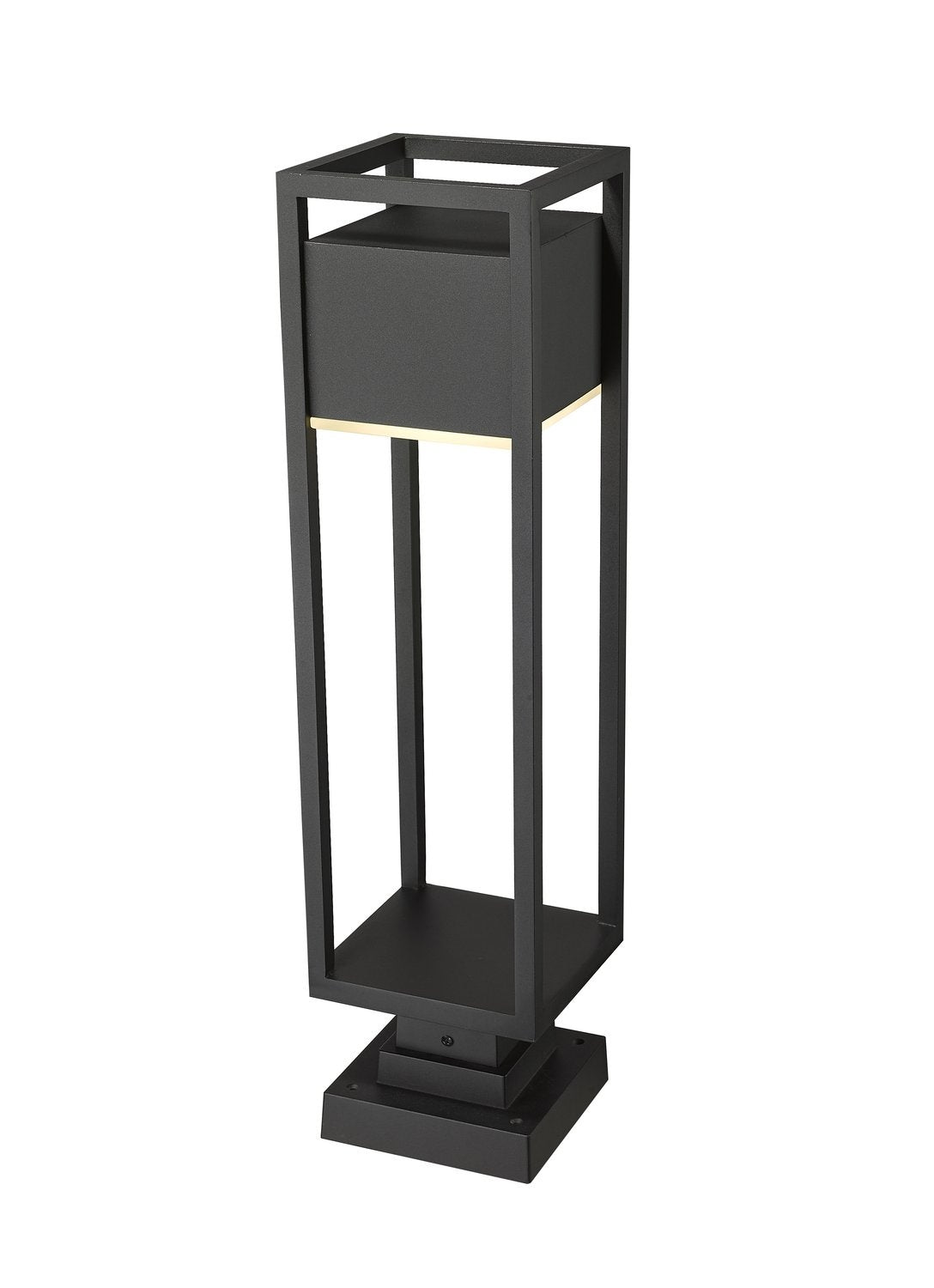 Z-LITE BARWICK OUTDOOR PIER MOUNTED FIXTURE | 585PHBS-SQPM-BK-LED - Post