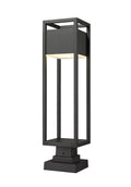 Z-LITE BARWICK OUTDOOR PIER MOUNTED FIXTURE | 585PHBS-SQPM-BK-LED - Post