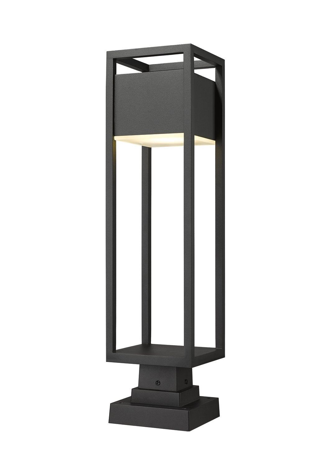 Z-LITE BARWICK OUTDOOR PIER MOUNTED FIXTURE | 585PHBS-SQPM-BK-LED - Post