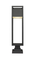 Z-LITE BARWICK OUTDOOR PIER MOUNTED FIXTURE | 585PHBS-SQPM-BK-LED - Post