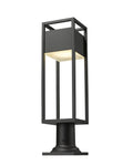 Z-LITE BARWICK OUTDOOR PIER MOUNTED FIXTURE | 585PHMR-533PM-BK-LED - Post