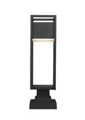 Z-LITE BARWICK OUTDOOR PIER MOUNTED FIXTURE | 585PHMS-SQPM-BK-LED - Post