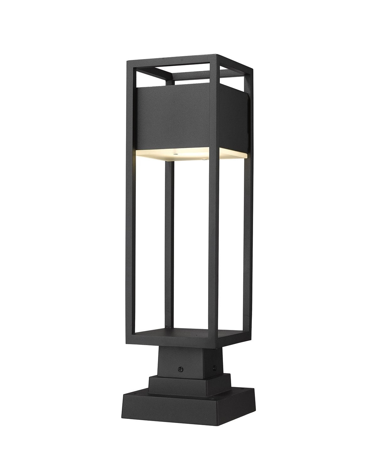 Z-LITE BARWICK OUTDOOR PIER MOUNTED FIXTURE | 585PHMS-SQPM-BK-LED - Post