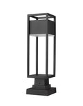 Z-LITE BARWICK OUTDOOR PIER MOUNTED FIXTURE | 585PHMS-SQPM-BK-LED - Post