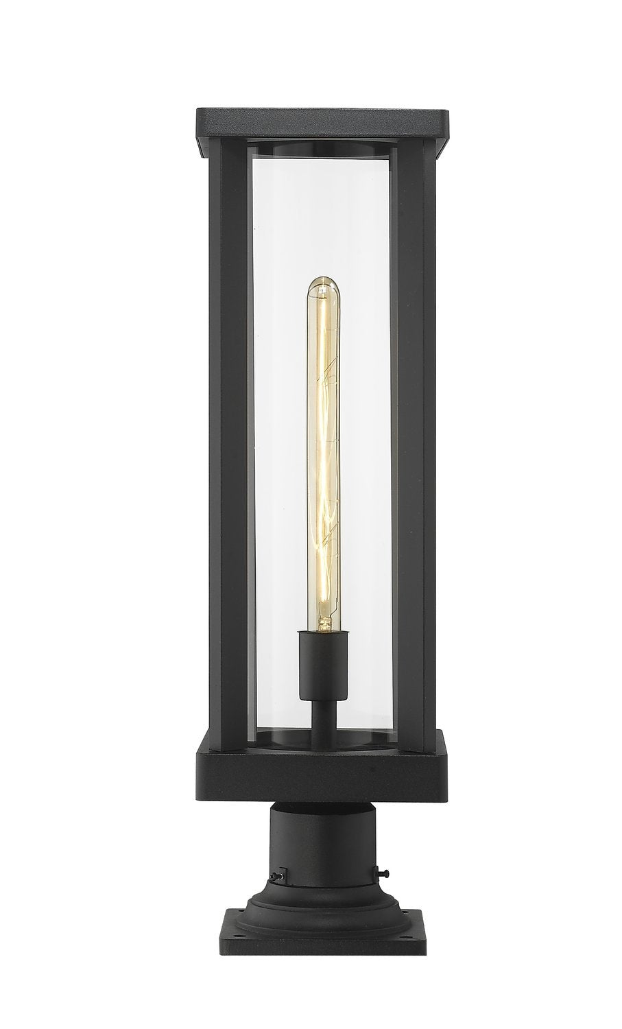 Z-LITE GLENWOOD OUTDOOR PIER MOUNTED FIXTURE | 586PHBR-533PM-BK - Post