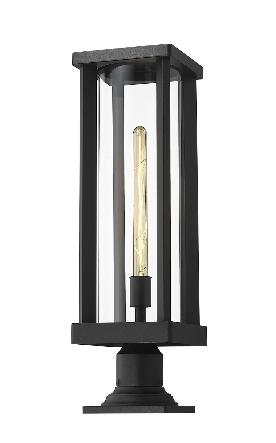 Z-LITE GLENWOOD OUTDOOR PIER MOUNTED FIXTURE | 586PHBR-533PM-BK - Post