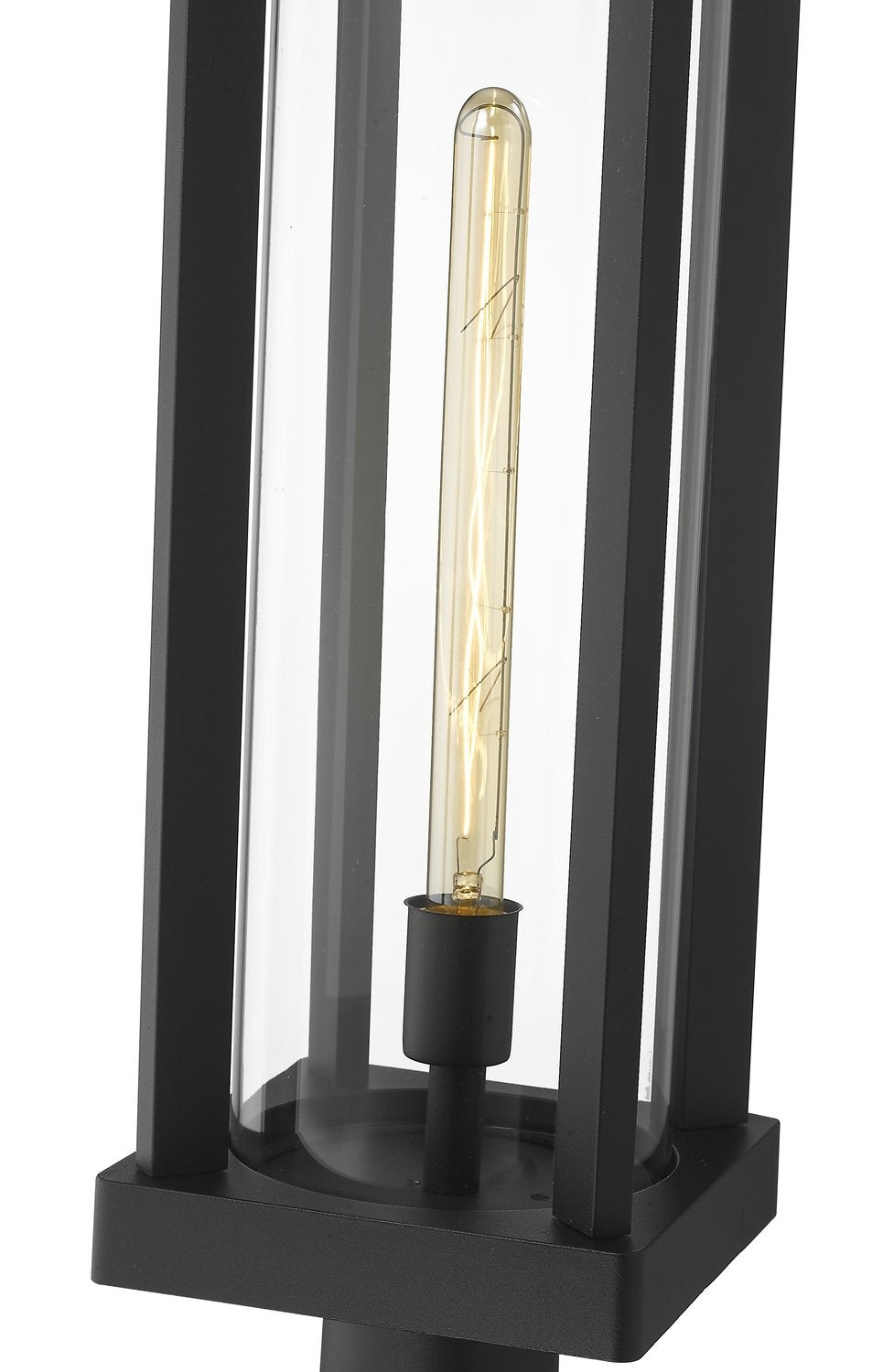 Z-LITE GLENWOOD OUTDOOR PIER MOUNTED FIXTURE | 586PHBR-533PM-BK - Post