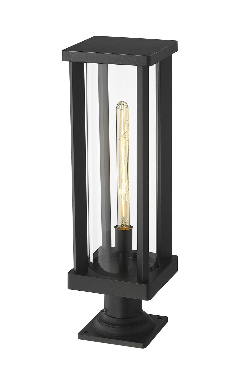 Z-LITE GLENWOOD OUTDOOR PIER MOUNTED FIXTURE | 586PHBR-533PM-BK - Post