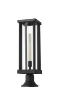 Z-LITE GLENWOOD OUTDOOR PIER MOUNTED FIXTURE | 586PHBR-553PM-BK - Post