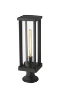 Z-LITE GLENWOOD OUTDOOR PIER MOUNTED FIXTURE | 586PHBR-553PM-BK - Post