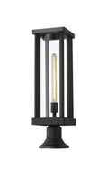 Z-LITE GLENWOOD OUTDOOR PIER MOUNTED FIXTURE | 586PHBR-553PM-BK - Post
