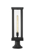 Z-LITE GLENWOOD OUTDOOR PIER MOUNTED FIXTURE | 586PHBR-553PM-BK - Post