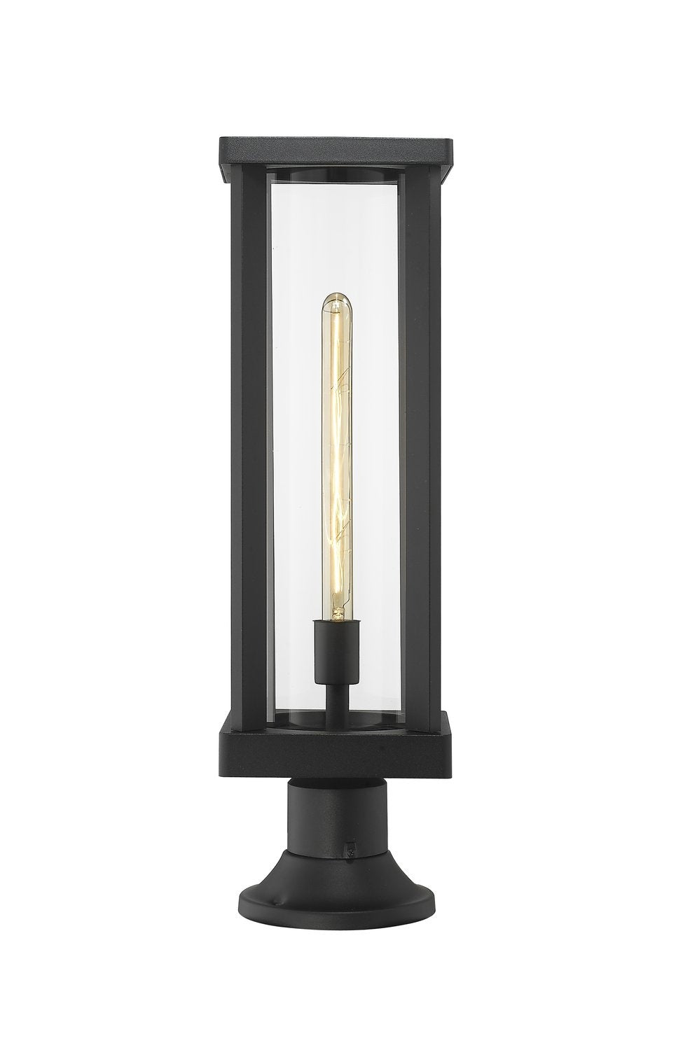 Z-LITE GLENWOOD OUTDOOR PIER MOUNTED FIXTURE | 586PHBR-553PM-BK - Post