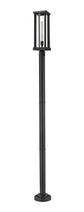 Z-LITE GLENWOOD OUTDOOR POST MOUNTED FIXTURE | 586PHBR-567P-BK - Post