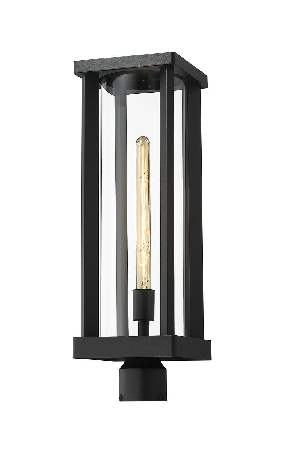 Z-LITE GLENWOOD OUTDOOR POST MOUNT FIXTURE | 586PHBR-BK - Post