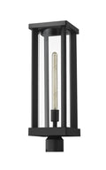 Z-LITE GLENWOOD OUTDOOR POST MOUNT FIXTURE | 586PHBR-BK - Post