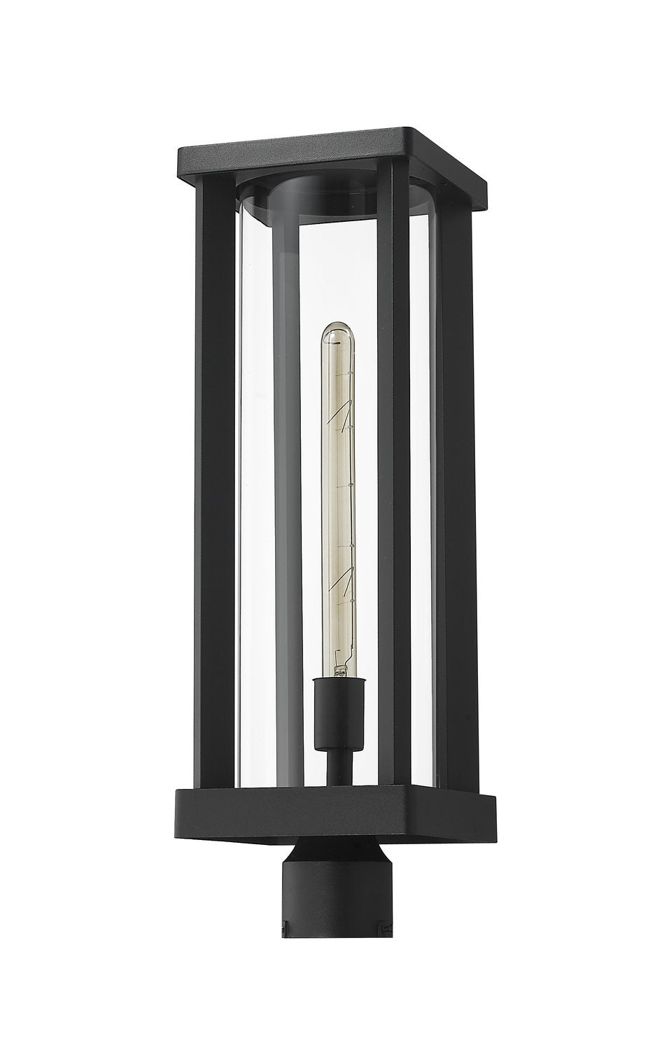Z-LITE GLENWOOD OUTDOOR POST MOUNT FIXTURE | 586PHBR-BK - Post