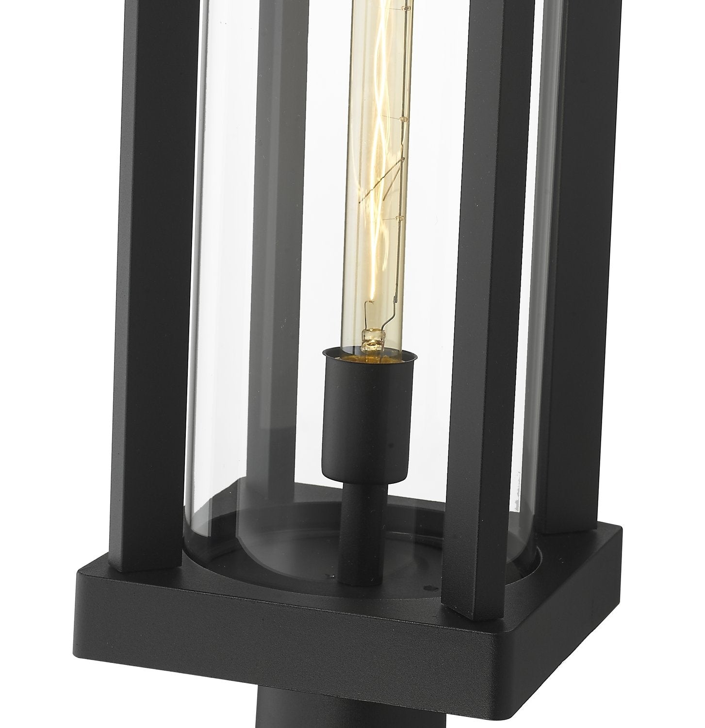Z-LITE GLENWOOD OUTDOOR POST MOUNT FIXTURE | 586PHBR-BK - Post
